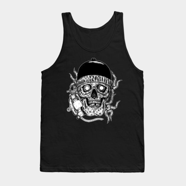 Skull head Tank Top by Darts design studio